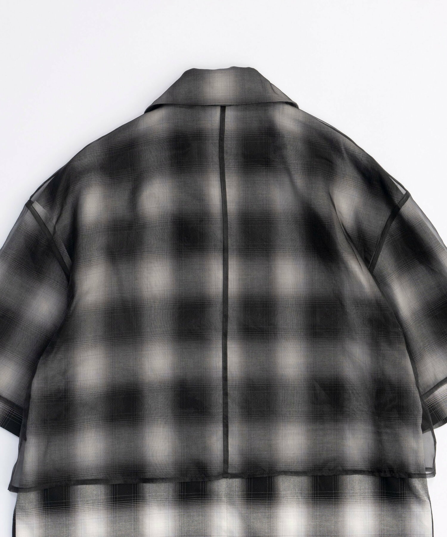 See-through Layered Half Sleeve Jacket